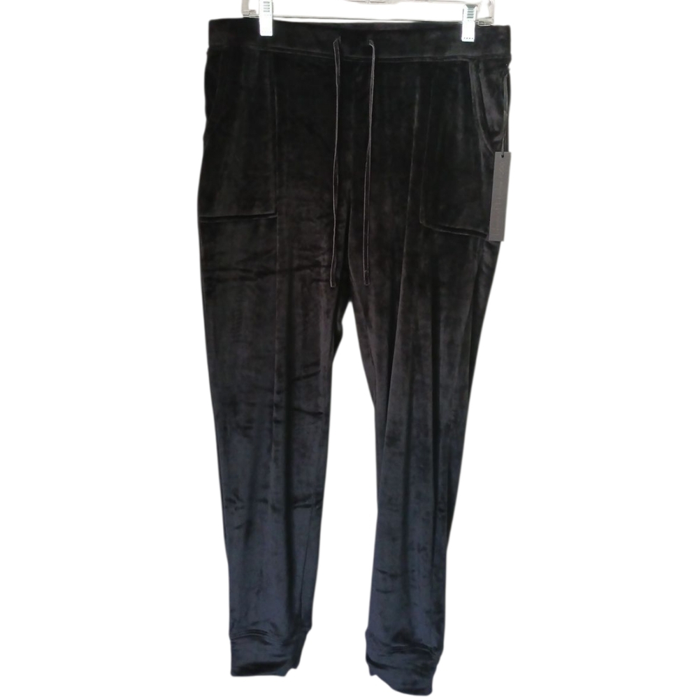 House Of Harlow 1969 NWT Soft Stretchy Solid Black Velour Pants Size Large